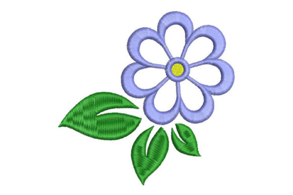 Flower with Green Leaves