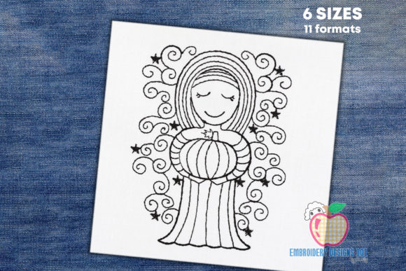 Girl Holding a Pumpkin