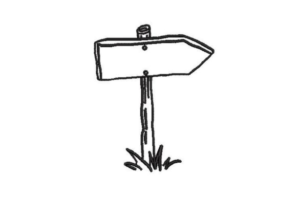 Hand Drawn Outline of a Miky Sign