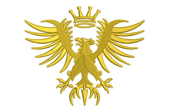 Heraldic Eagle Embroidery Design