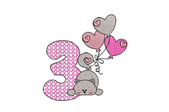 Number 3 Cat Sketch