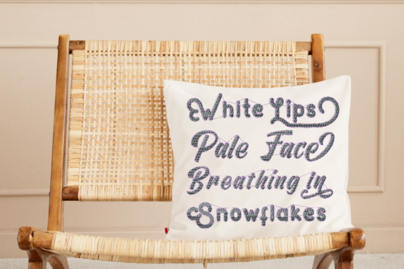 White Lips Pale Face Breathing in Snow